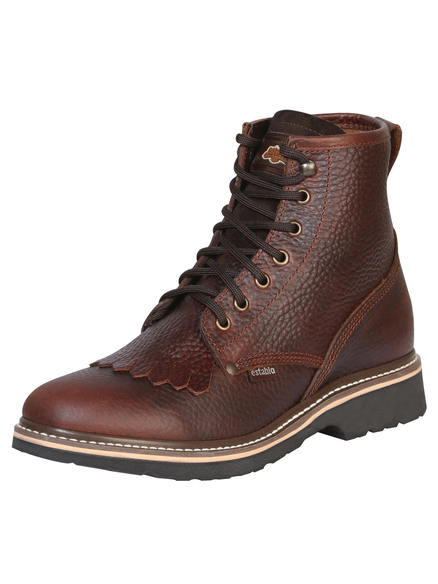 Bota de Trabajo Caballero Establo Piel Vacuna Miel - Modelo 40963