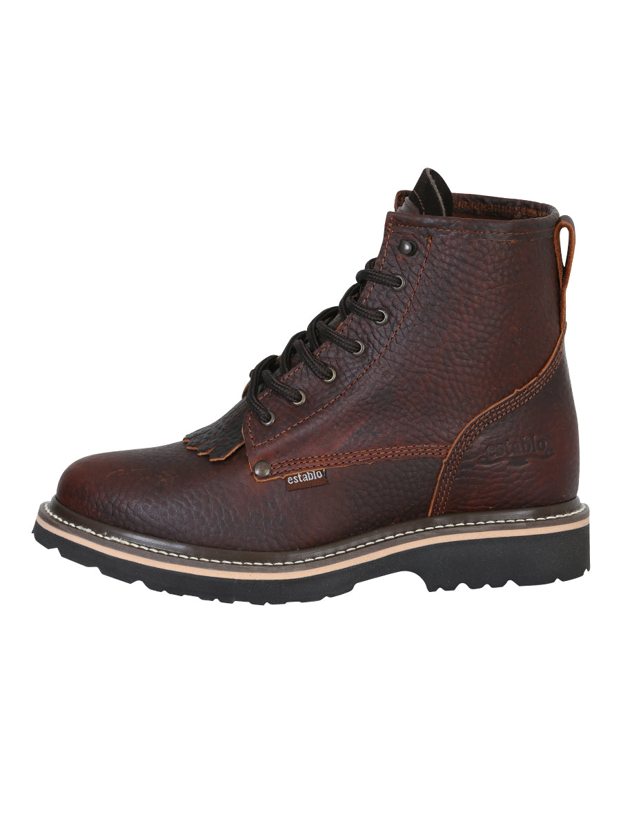 Establo Bull Fight Cowhide Bota - Café 40964