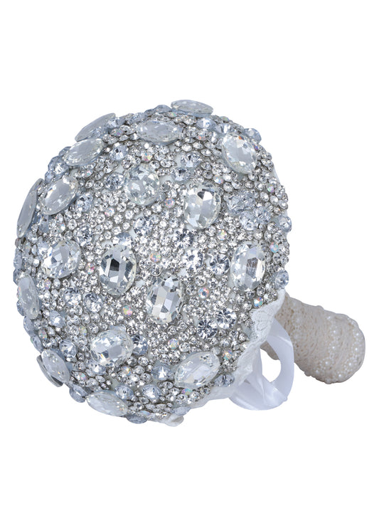 Accesorio Ramo Mis Xv Primaveras Diamantes Acrílico Plata 41483