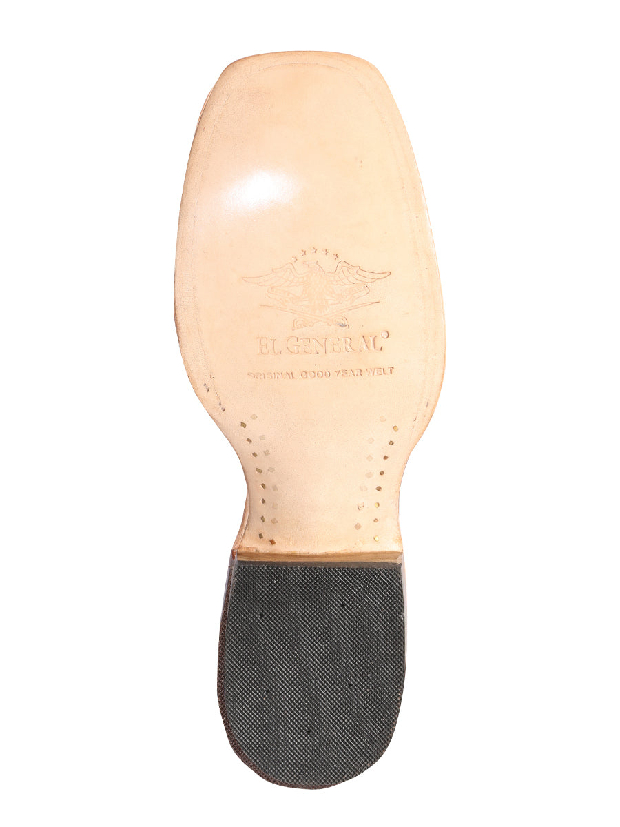 Bota Rodeo El General Sr-18-144 Piel Grabado Tejido Negro 41790