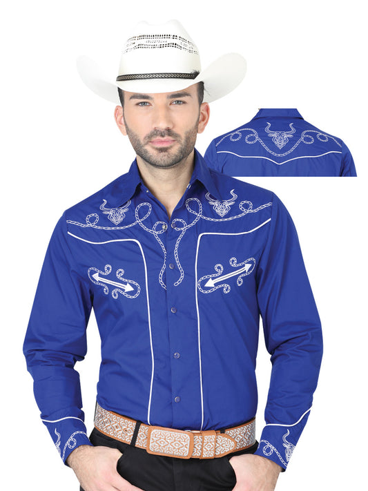 Camisa Vaquera M/ Larga El General S2018-10A 60% Algodón 40% Poliéster Azul 41938