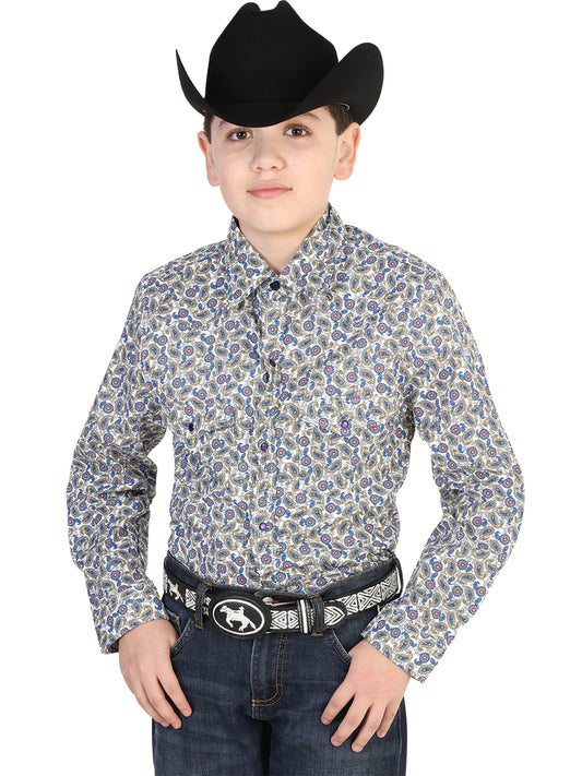 Camisa Vaquera Para Nino El General 2019-69 55% Algodón 45%Polyester Blanco/Azul 42459