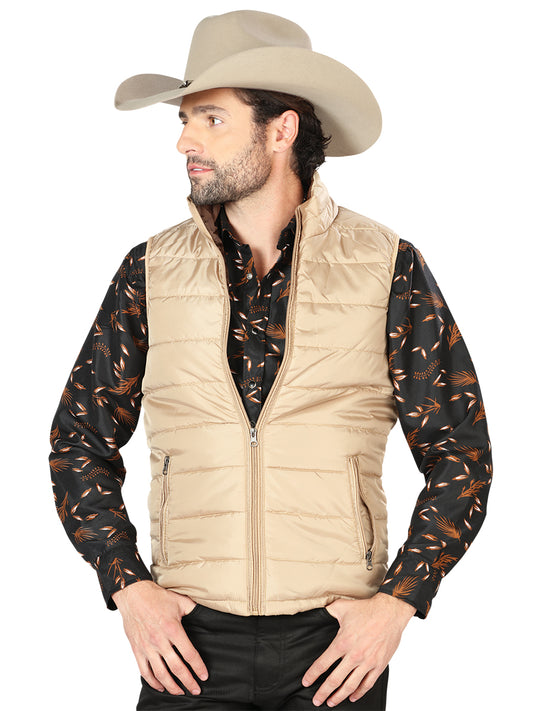 CHALECO CASUAL EL GENERAL 2019-211 100% POLIÉSTER CAQUI/CAFÉ 42557