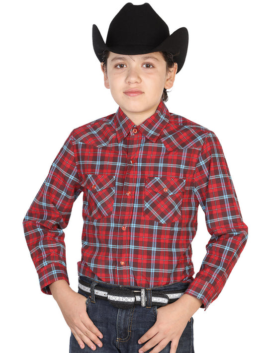 Camisa Vaquera Para Nino El General 2019-121 55% Algodón 45%Polyester Roja 42562