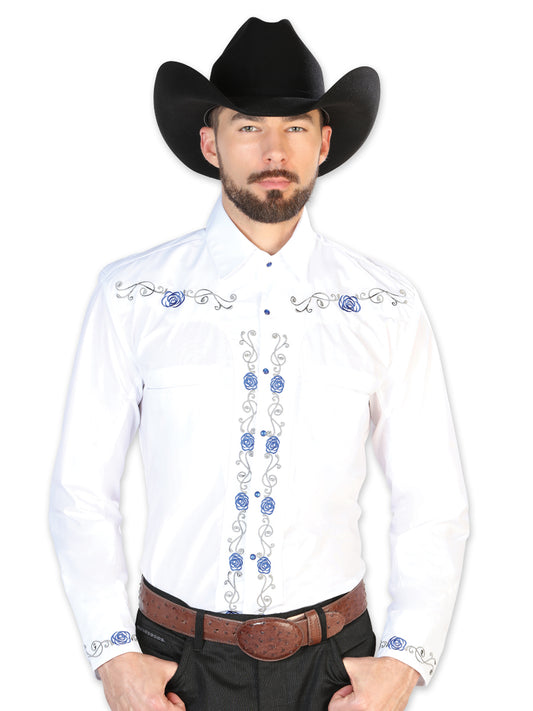 Camisa Vaquera M/ Larga El Senor De Los Cielos Mc261914 65% Poliester 35% Algodon Blanco 42938