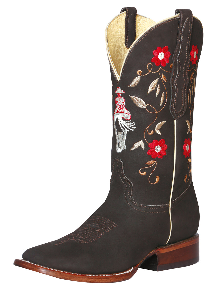 Bota Rodeo Dama El General Nobuk Café - Modelo 42974