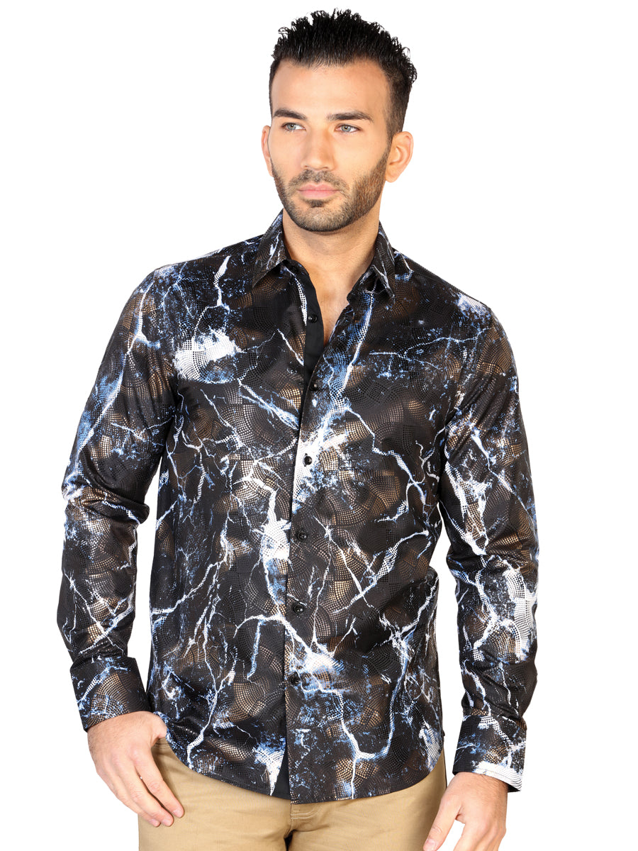 Camisa Casual 4# El General De-17 100% Modal Negro/Blanco 43119