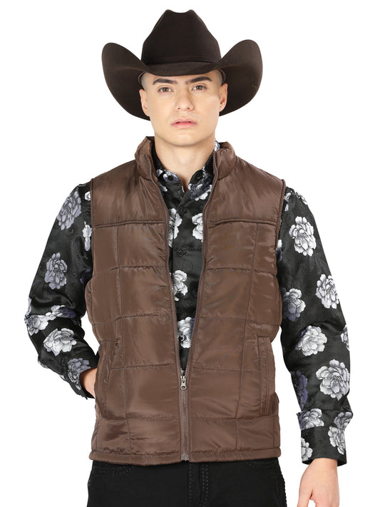 CHALECO CASUAL EL GENERAL 2019-211 100% POLIÉSTER CAQUI/CAFÉ 43163