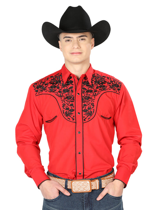 Camisa Vaquera M/ Larga El General 2001 65% Poliéster 35% Algodón Rojo 43298