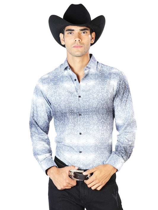 Camisa Casual Manga L El Señor De Los Cielos Wh-004 97% Poliester 3% Elastano Gris 43562