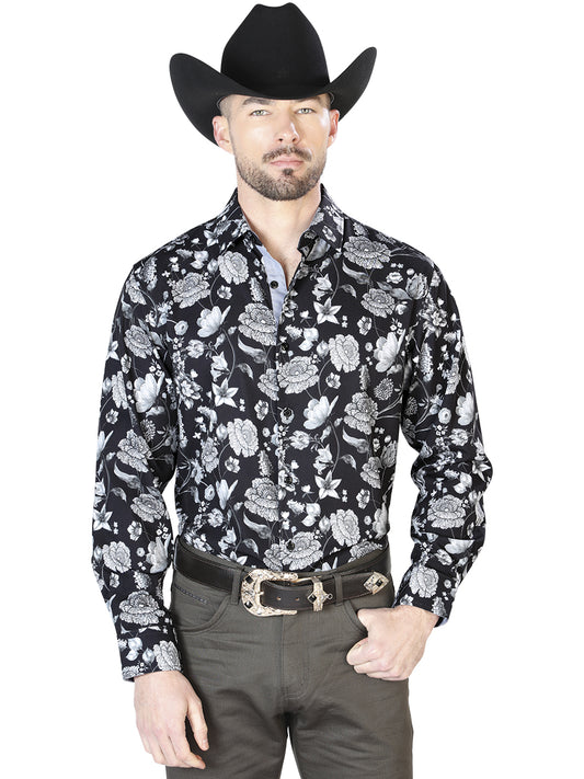 Camisa Casual Manga Larga El Señor De Los Cielos 877924 95% Poliéster 5% Elastano Negro/Plata 43720