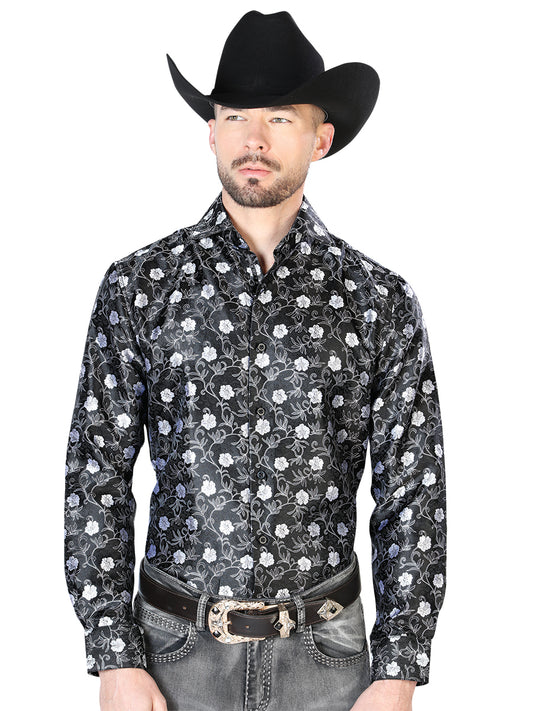 Camisa Casual Manga L El Señor De Los Cielos 2108019 100% Microfibra (Poliéster) Negro 43757