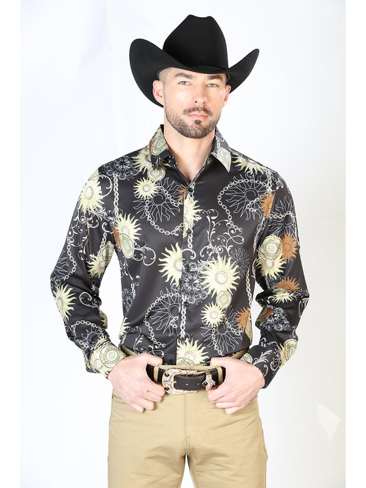 Camisa Casual Manga Larga El Señor De Los Cielos 7 97%Poliéster 3%Lycra Blanco/Negro 43992