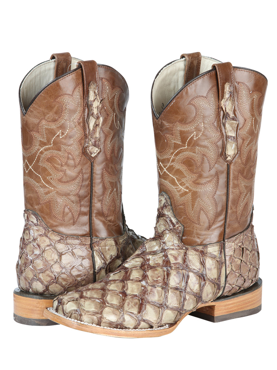 el General Caballero Exótico Monster Fish Rodeo Botas - Cream 44114