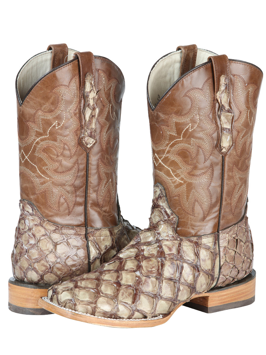 el General Caballero Exótico Monster Fish Rodeo Botas - Cream 44114