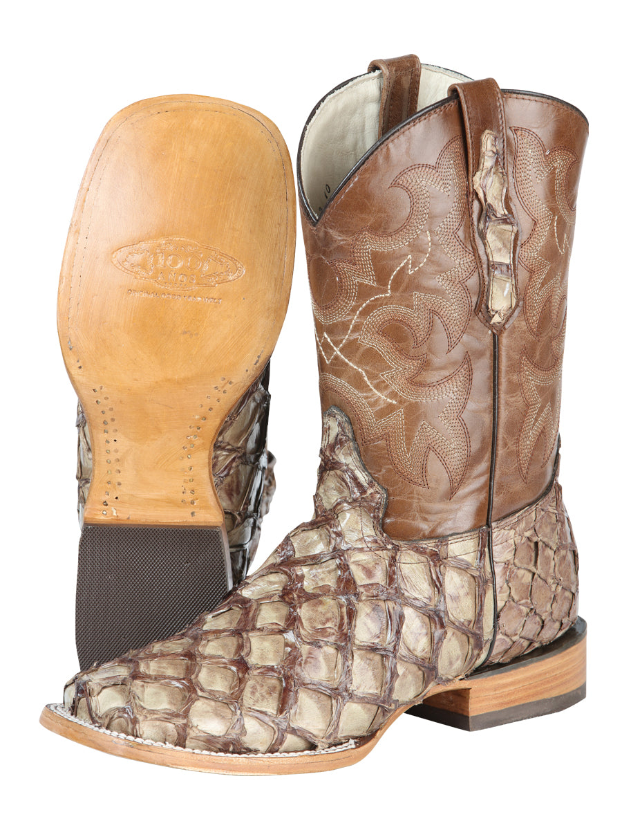 el General Caballero Exótico Monster Fish Rodeo Botas - Cream 44114