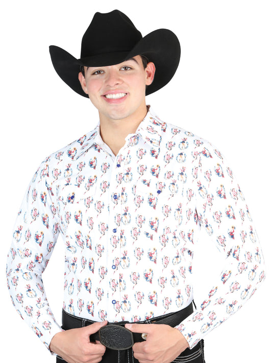 Camisa Vaquera M/ Larga El General 1024-16 65% Poliester 35% Algodon Gris 44318