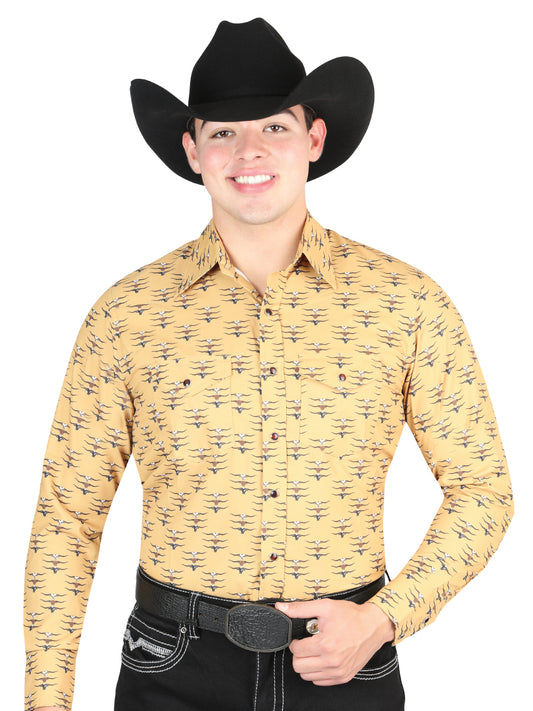 Camisa Vaquera M/ Larga El General 1024-21 65% Poliester 35% Algodon Khaki 44323