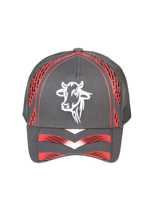 Gorra El General Toro Tela Negro/rojo 44372