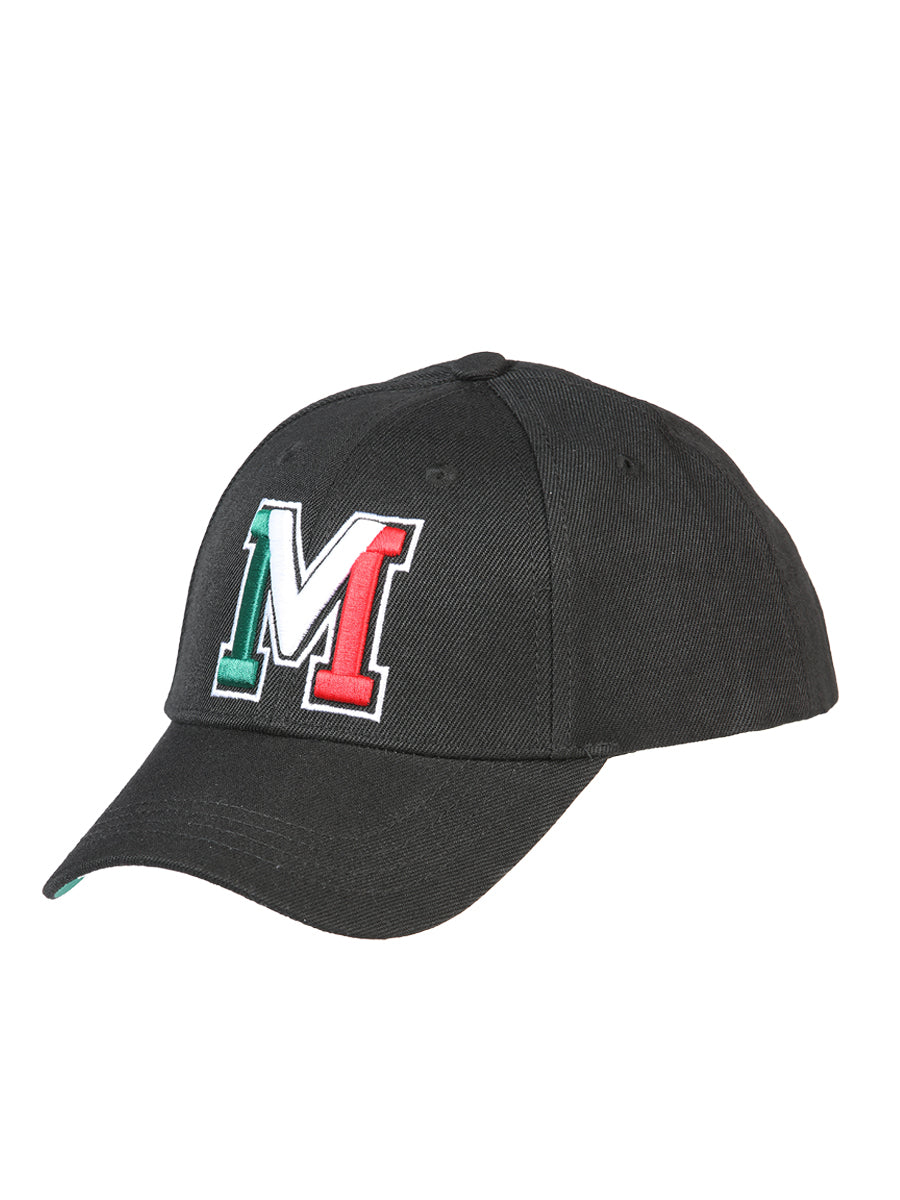 Gorra El General Letra M Tela Negro/tricolor 44384