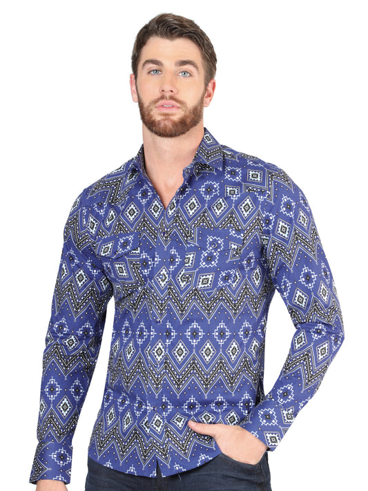 Camisa Vaquera M/ Larga El Senor De Los Cielos 23-21 97% Algodón 3% Lycra Azul 44429