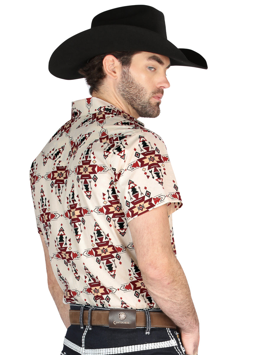CAMISA VAQUERA M/ LARGA EL SENOR DE LOS CIELOS 23-30 97% COTTON 3% LYCRA IVORY 44448