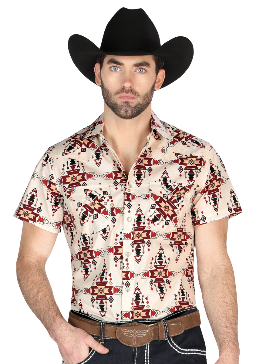 CAMISA VAQUERA M/ LARGA EL SENOR DE LOS CIELOS 23-30 97% COTTON 3% LYCRA IVORY 44448