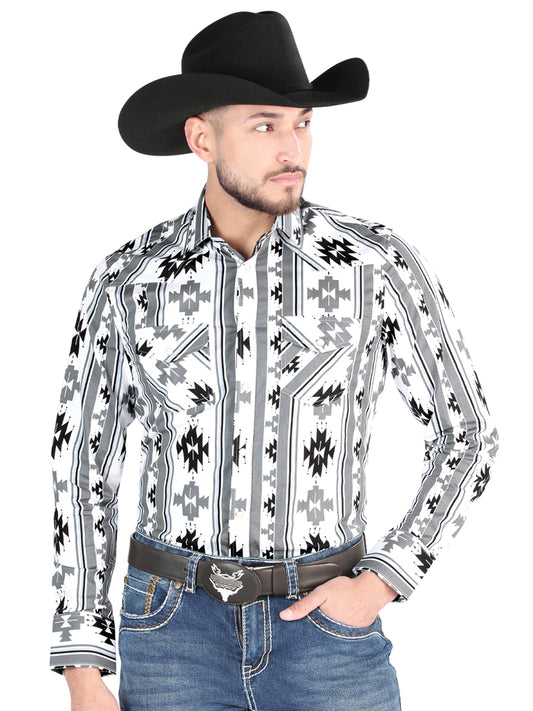 El General - Casual Manga Larga Camisa - Blanca 44470