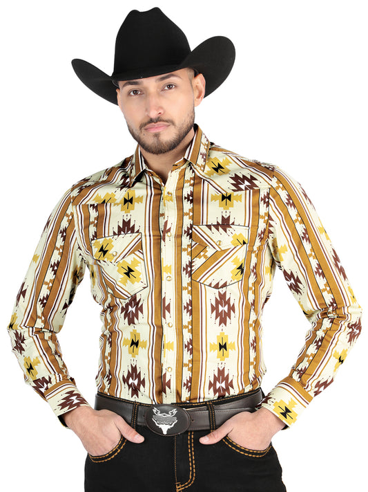El General - Casual Manga Larga Camisa - Taupe 44471