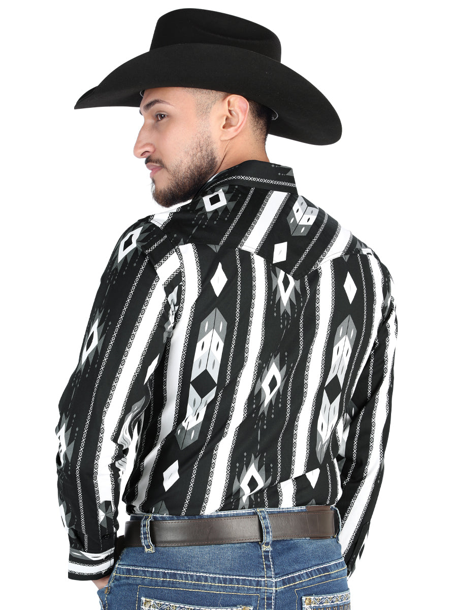 el General - Casual Manga Larga Camisa - Negro 44475