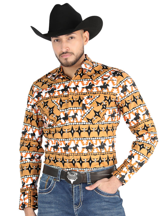 el General - Casual Long - Sleeve Camisa - Taupe 44477