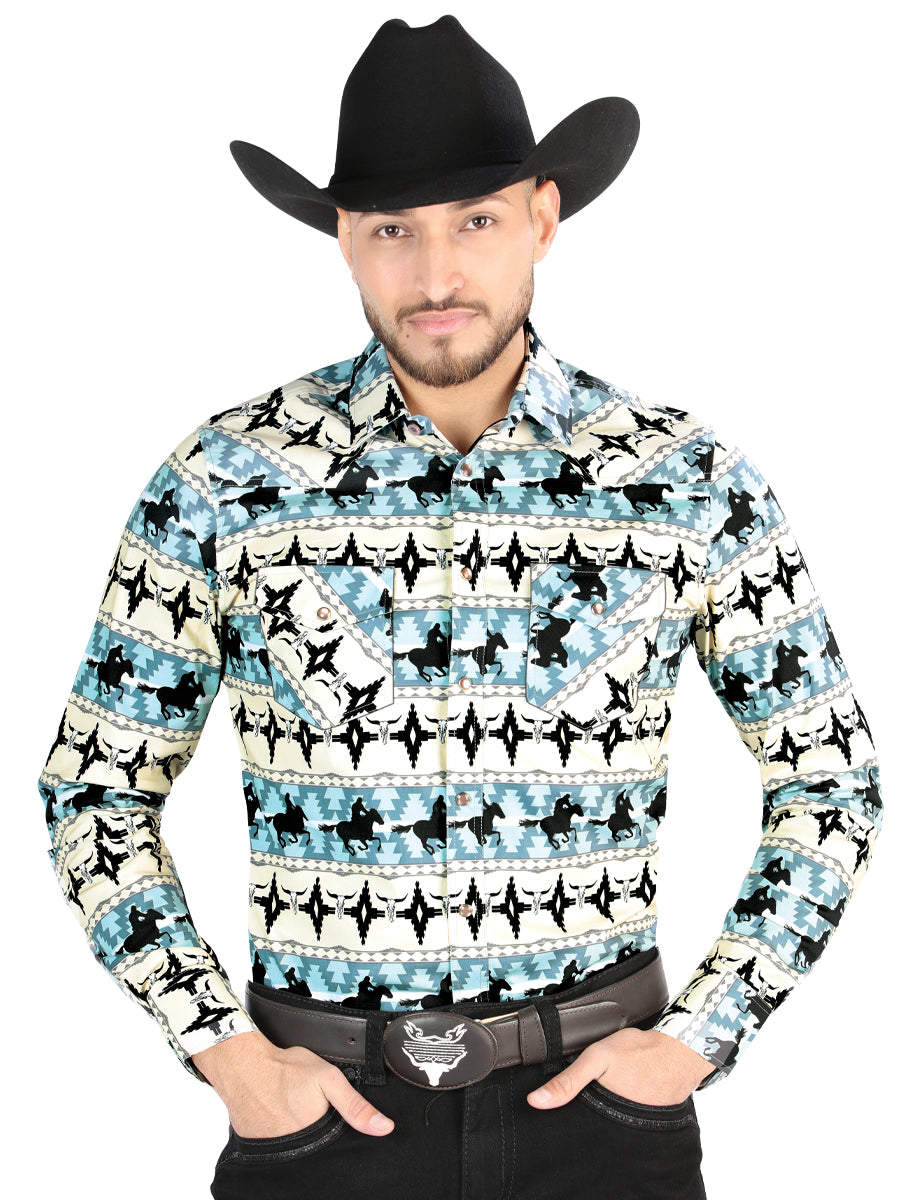 el General - Casual Long - Sleeve Camisa - Ivory 44478