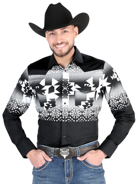 El General - Casual Manga Larga Camisa - Negro 44485