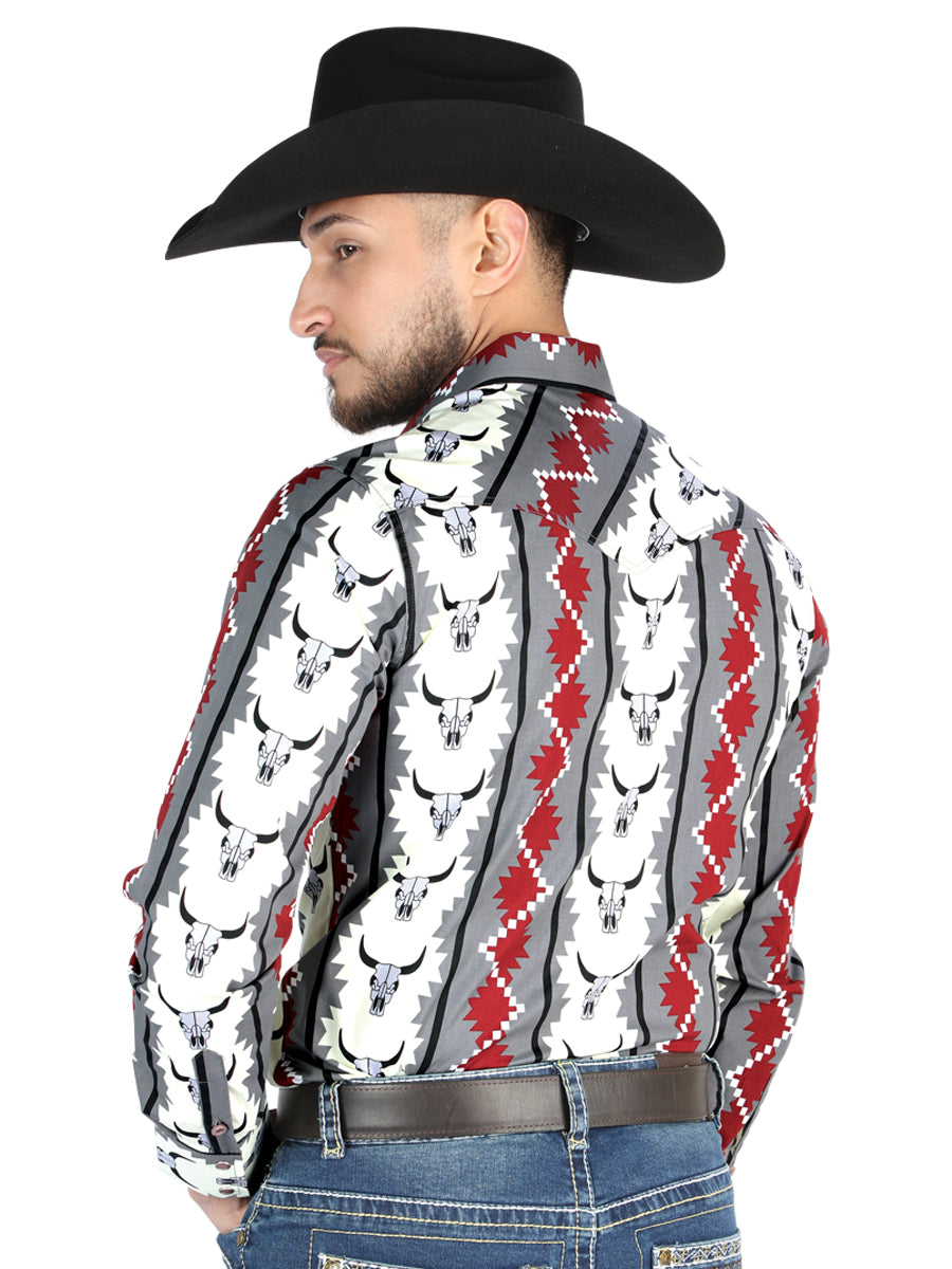 El General - Casual Manga Larga Camisa - Ivory 44489