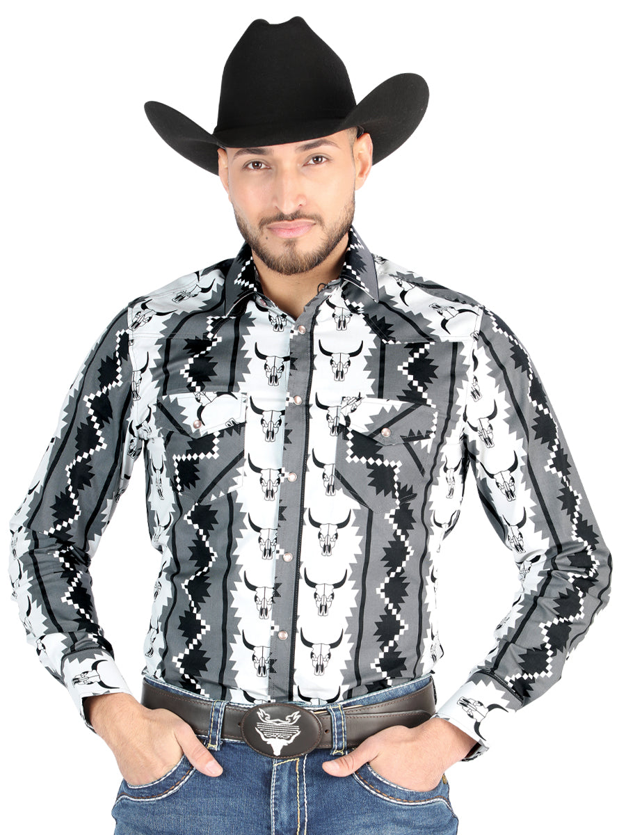 El General - Casual Manga Larga Camisa - Negro 44491