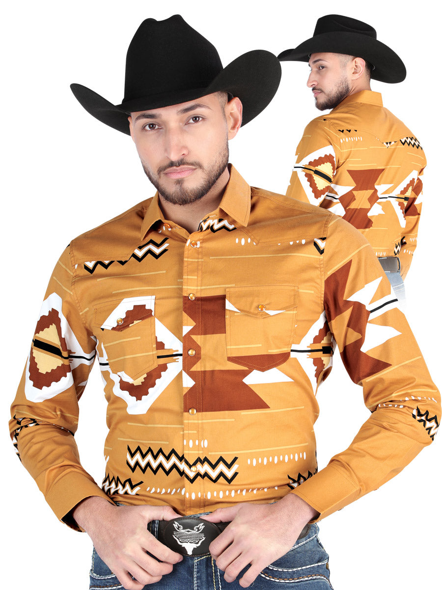 El General - Casual Manga Larga Camisa - Taupe 44499