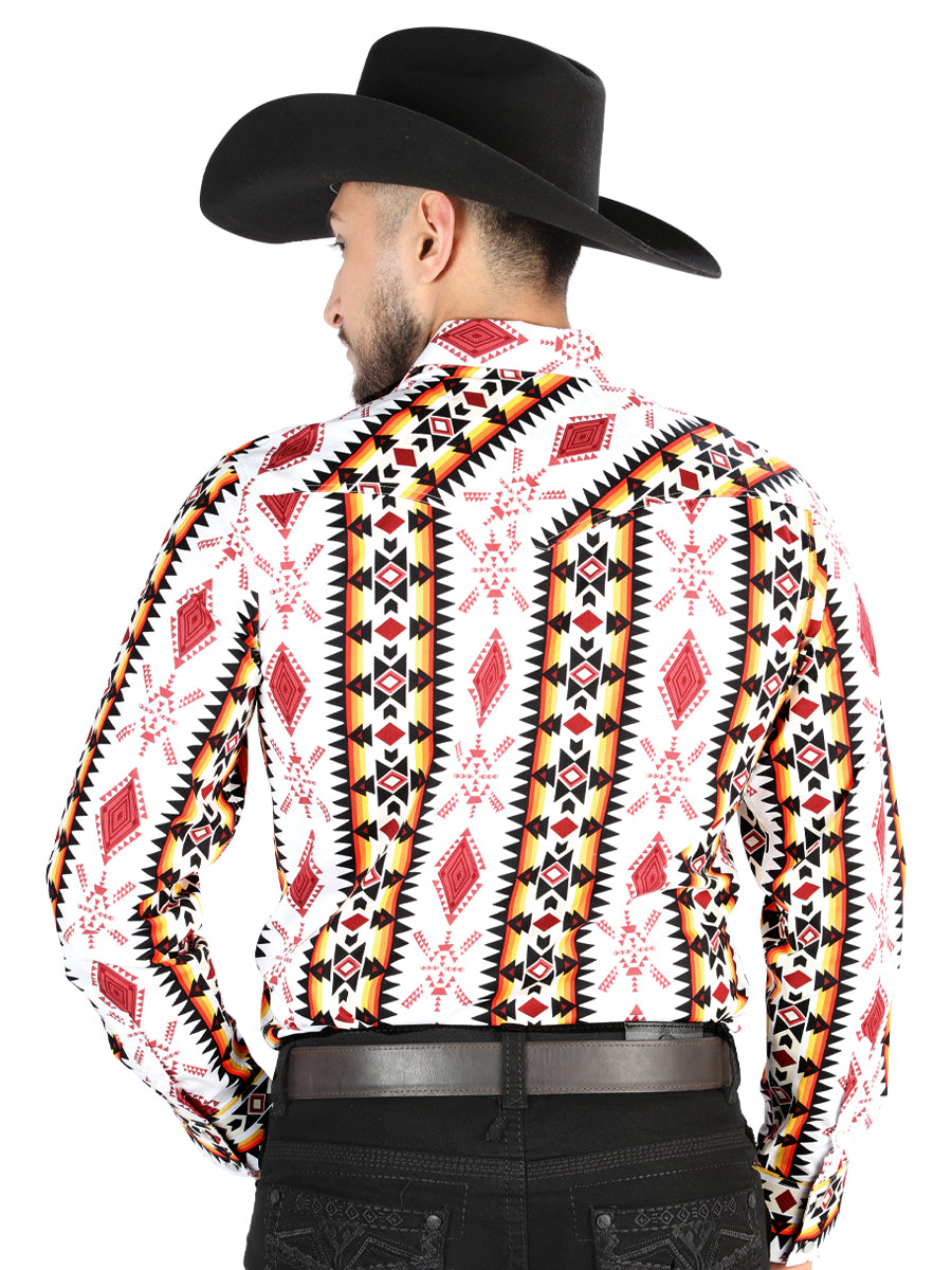 El General - Casual Manga Larga Camisa - Blanco 44502