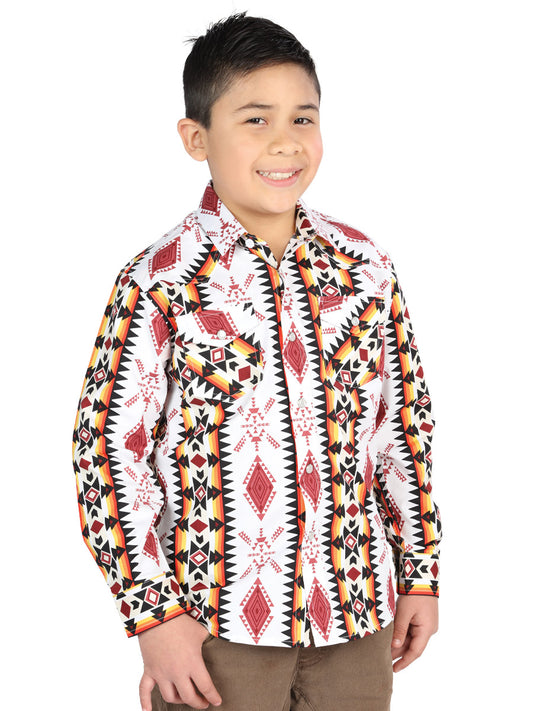 Camisa Vaquera M/ Larga El Senor De Los Cielos 23-70 97% Algodón 3% Lycra Blanca 44508