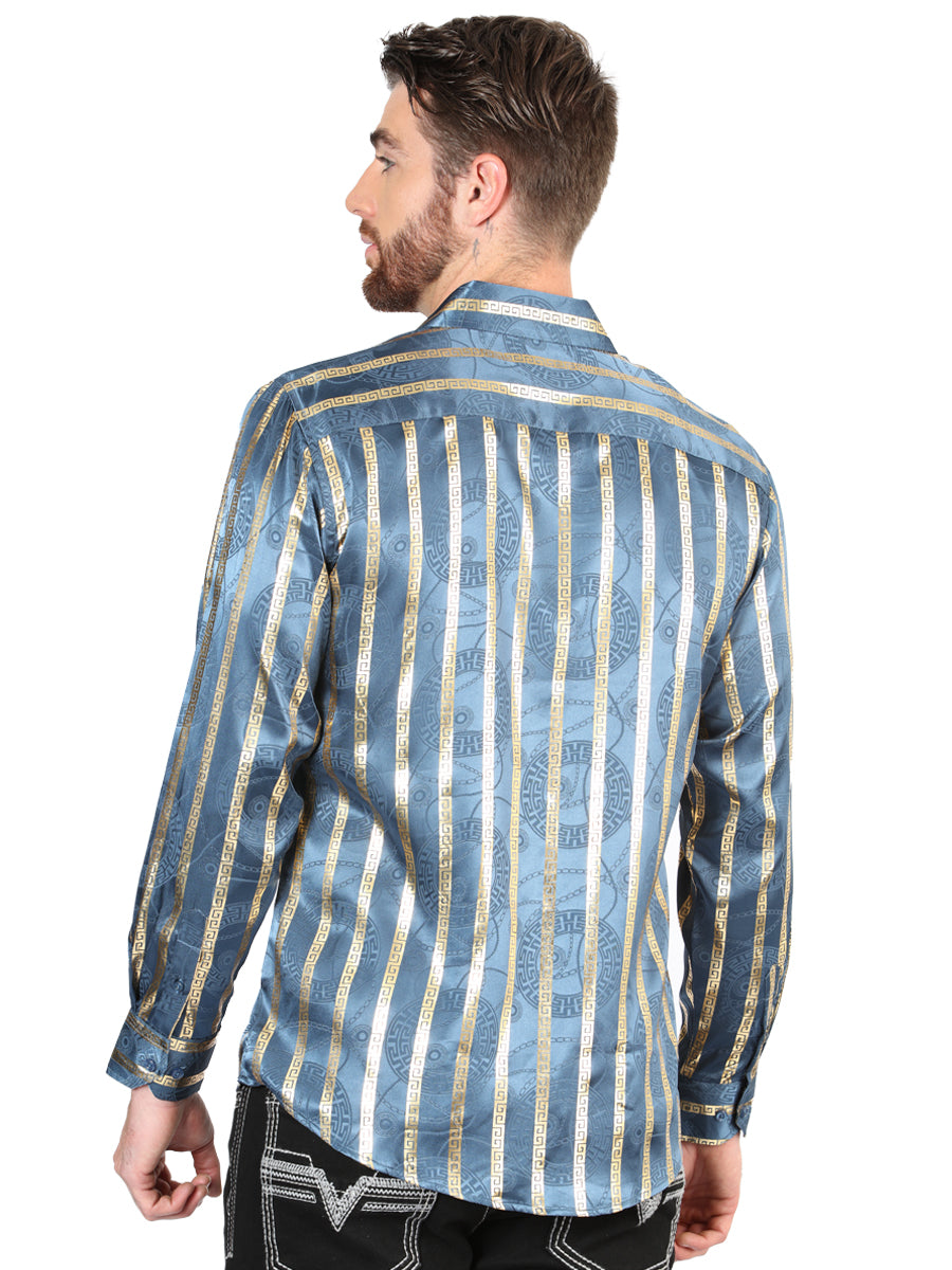el General Teal Casual Long - Sleeve Camisa 44580