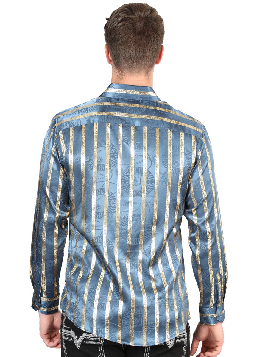 el General Teal Casual Long - Sleeve Camisa 44580