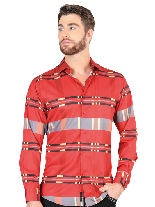 El General Rojo Casual Long - Sleeve Camisa 44601