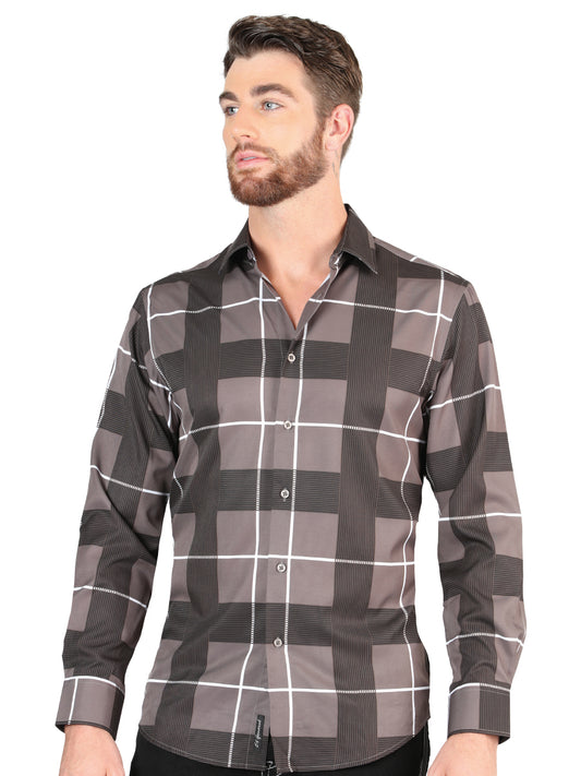 El General Gris Casual Long - Sleeve Camisa 44602