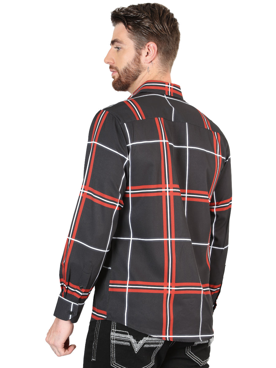 el General Negro Casual Long - Sleeve Camisa 44605