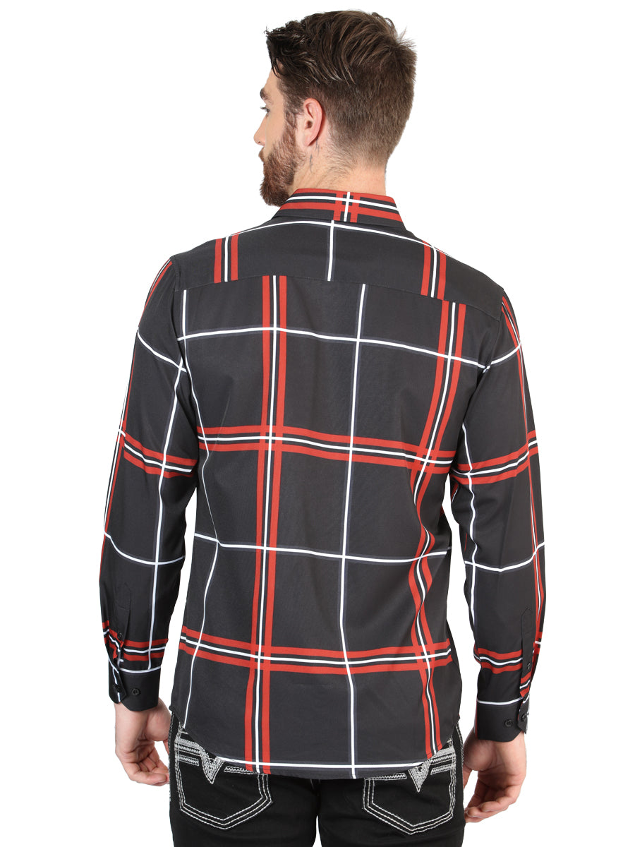 el General Negro Casual Long - Sleeve Camisa 44605