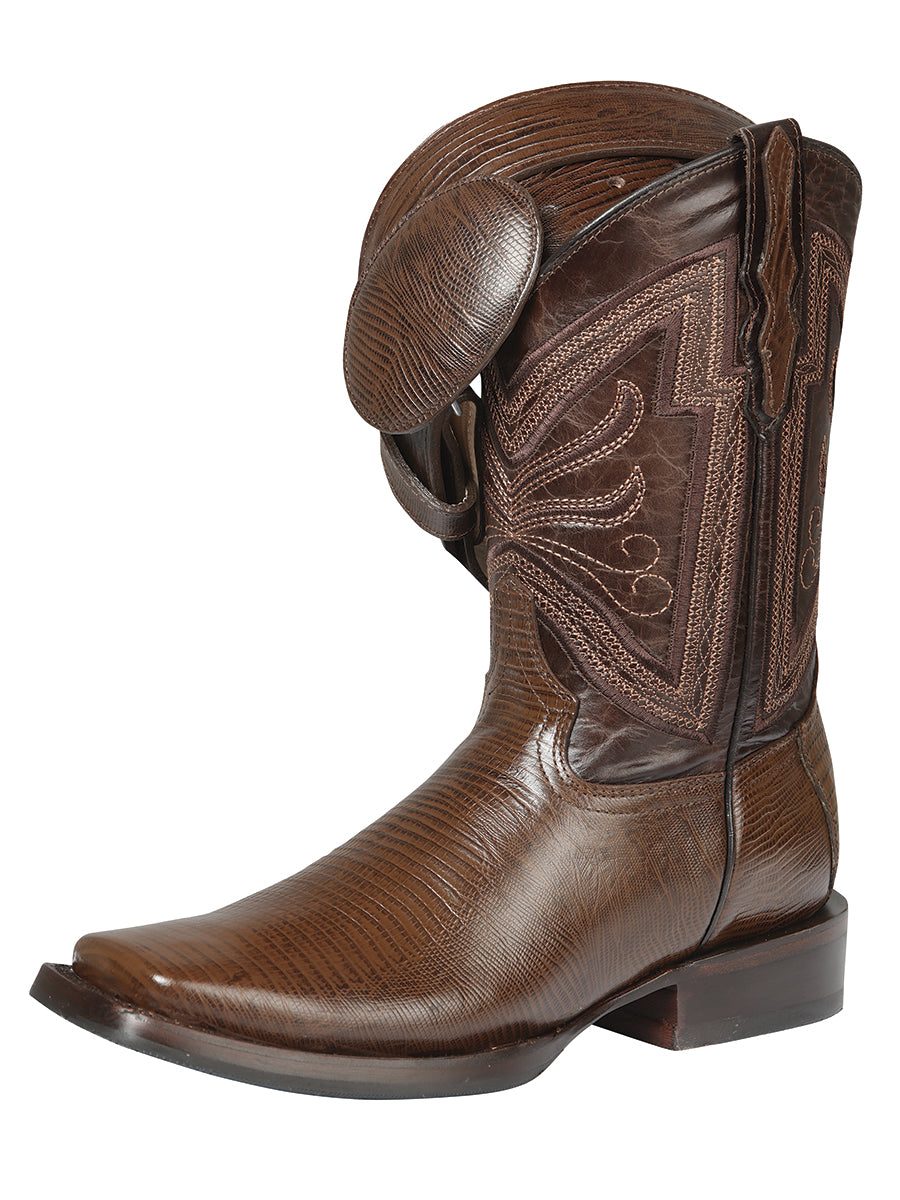 el General Rodeo - Printed Lizard Piel Botas - Café 44674