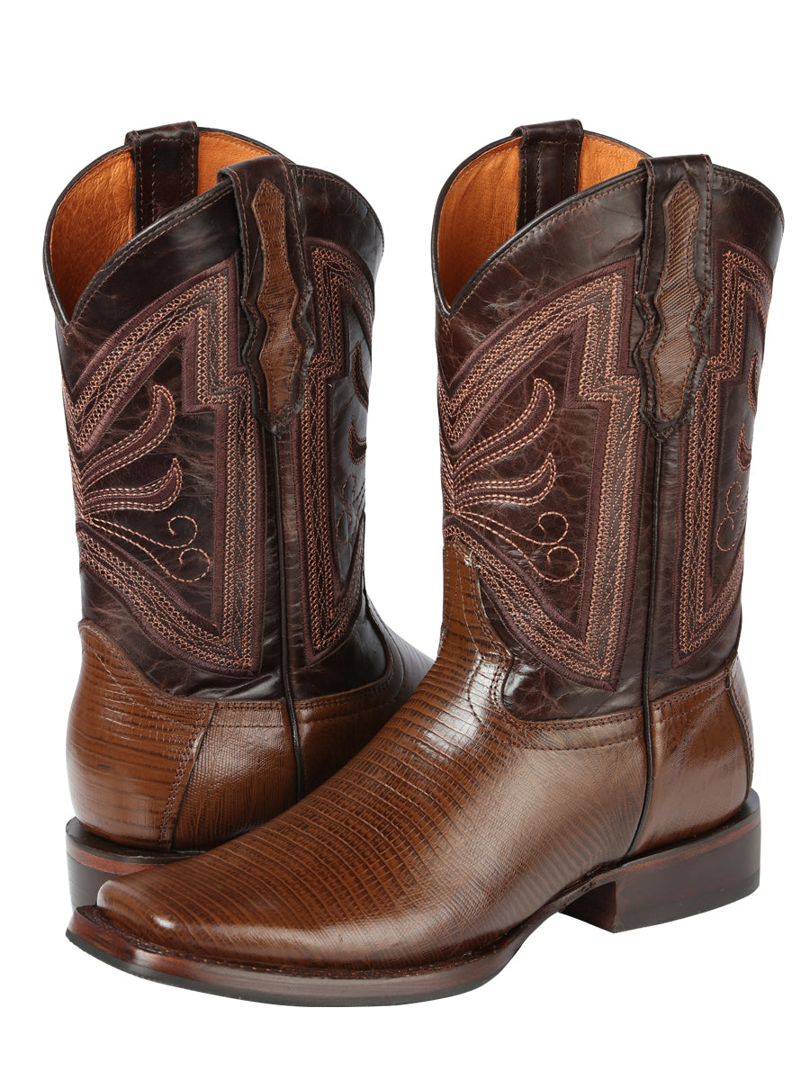 el General Rodeo - Printed Lizard Piel Botas - Café 44674