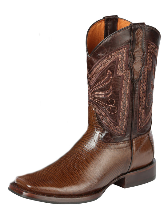 el General Rodeo - Printed Lizard Piel Botas - Café 44674