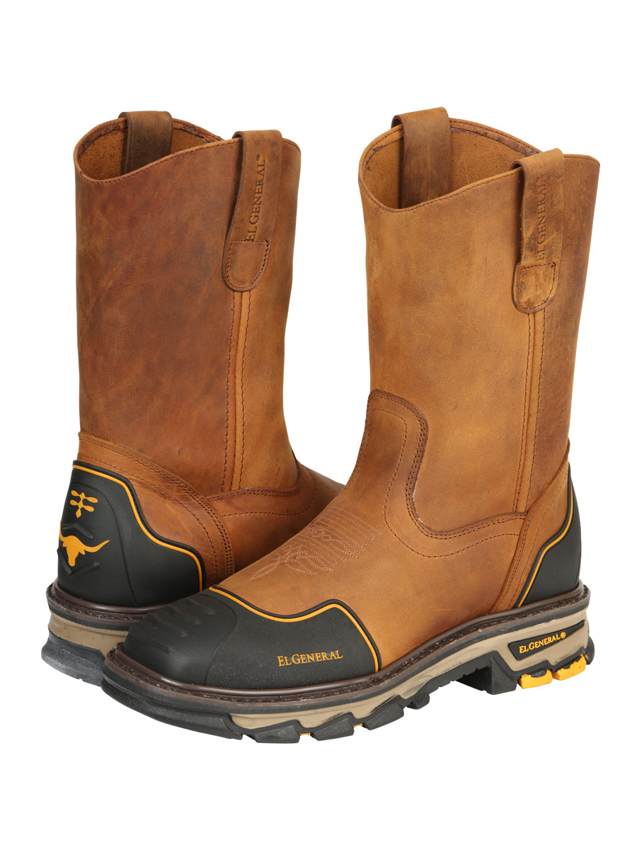 Bota de Trabajo Caballero El General Piel Vacuna - Modelo 44689