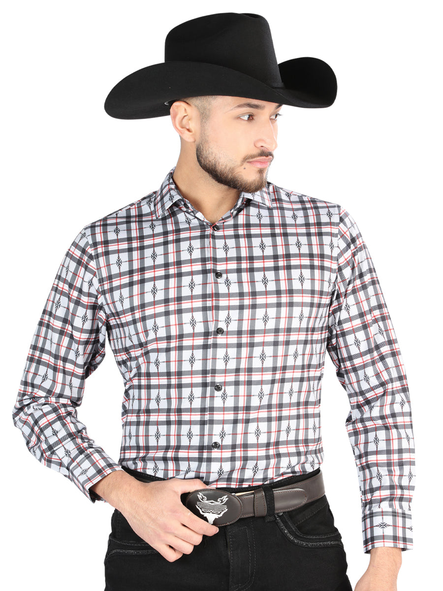 Camisa L/ Manga El Senor De Los Cielos Wh2307-112 97% Poliéster 3% Elastano Negro/Blanco 44703