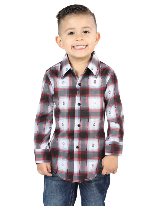 el General Negro/rojo Casual Long - Sleeve Camisa 44735